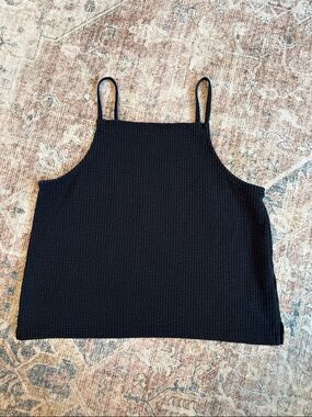 Madewell Black Seersucker Tank